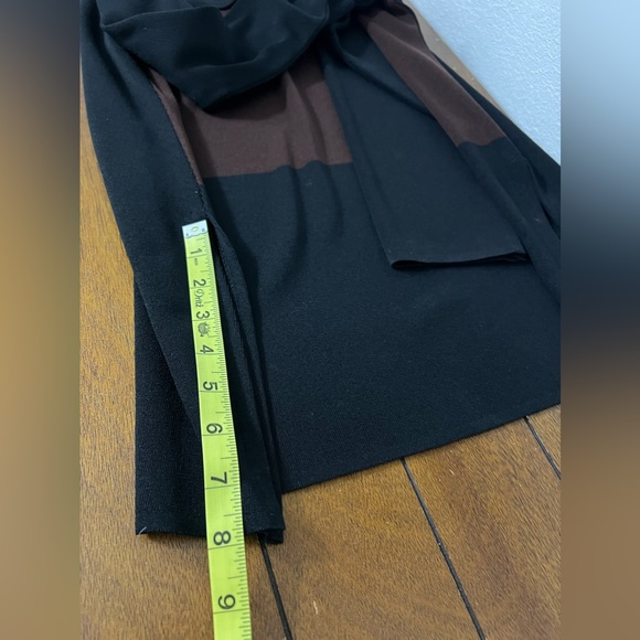Exclusively Misook Black Brown Colorblock Long Sleeve‎ size XL - Picture 11 of 12